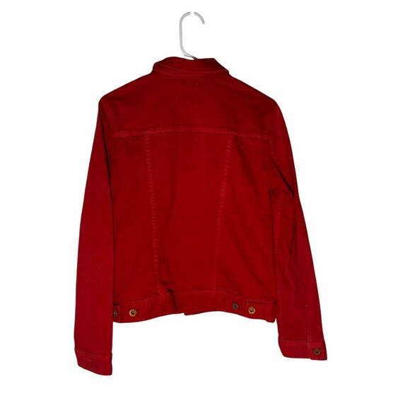 AG Jeans Mya Denim Jacket Women's Size Small in Sulfur Dye Red New Without Tags! - Picture 6 of 6